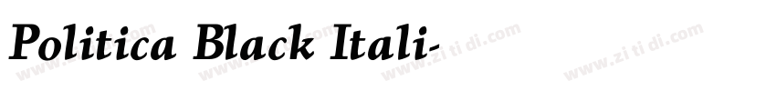 Politica Black Itali字体转换